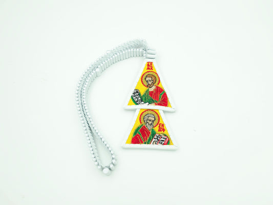 White Leather Lestovka – Saints Evangelists Edition (100 / 109 / 150 Steps) – Handmade Orthodox Prayer Rope